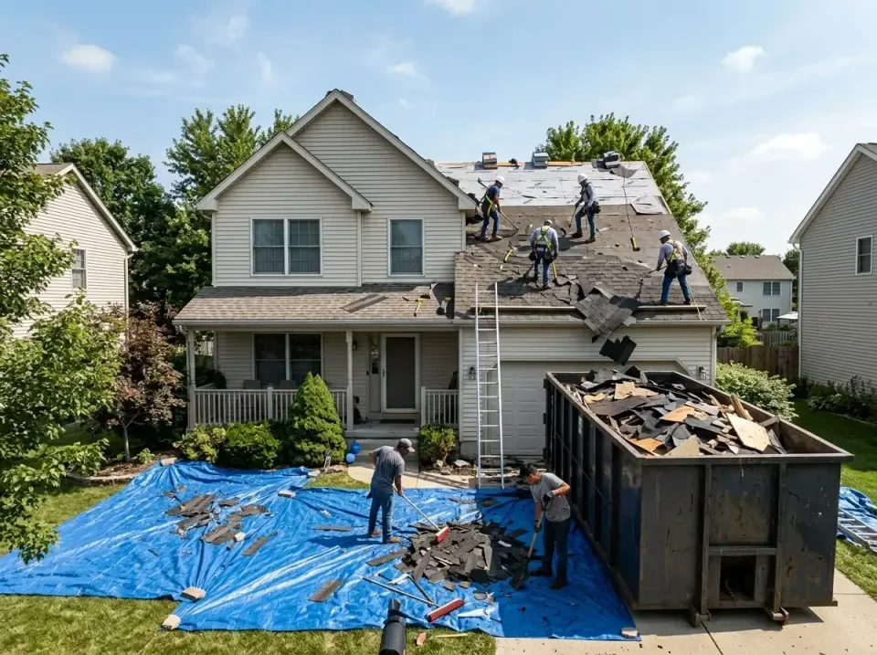 roof-replacement-debris-remova-004 — frequently asked questions, Cheapest Dumpster Rentals in Middlebury, IN